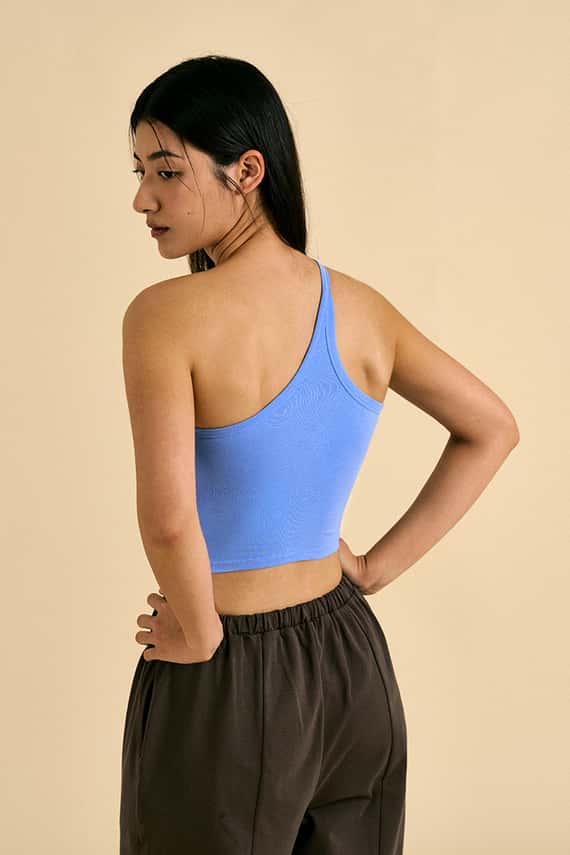 Dhyani 優雅單肩瑜珈內衣 鮮明藍 CON108BLU