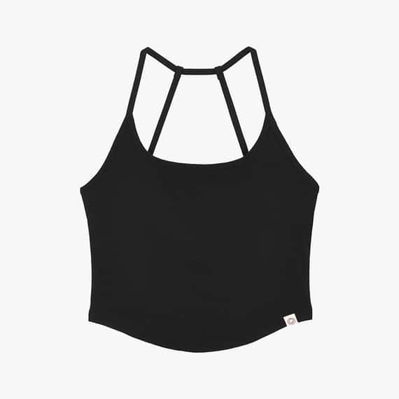 Dhyani 深呼吸胸墊短背心 黑色 CON077BLK