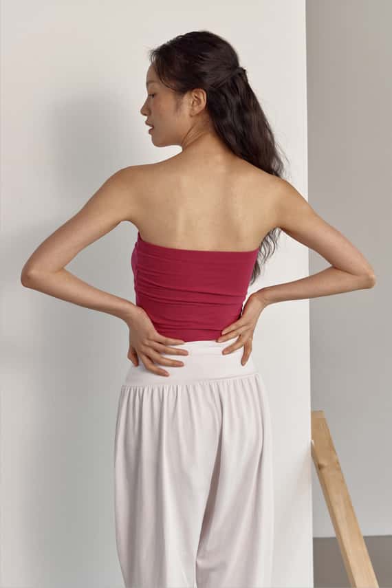 Dhyani 長版平口瑜珈內衣 紅色 CON105RED