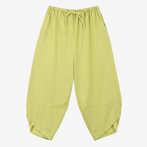 【熱銷補貨】Dhyani 瑜珈闊腿款收腳寬褲 檸檬黃 CON059YEL