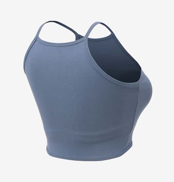 Conchwear 幕斯棉 瑜珈吊帶胸墊短背心 繡球花藍 CON032BLU