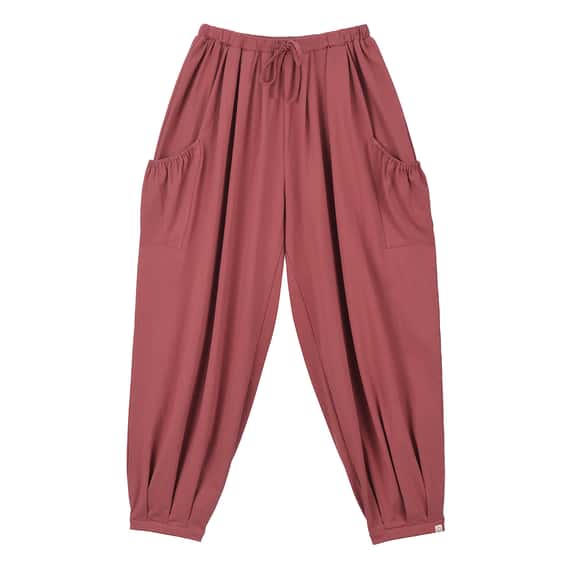 Dhyani 雲朵束腳燈籠寬褲 磚紅色 CON131RED