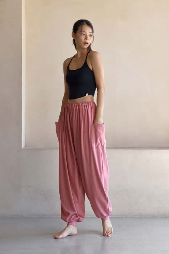 【熱銷補貨】【2色】Dhyani 自由體積束腳寬褲 玫瑰鹽粉 CON083PNK