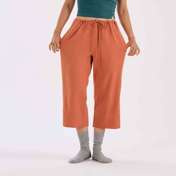Dhyani 靈活八分瑜珈寬褲 橙橘色 CON129ORG