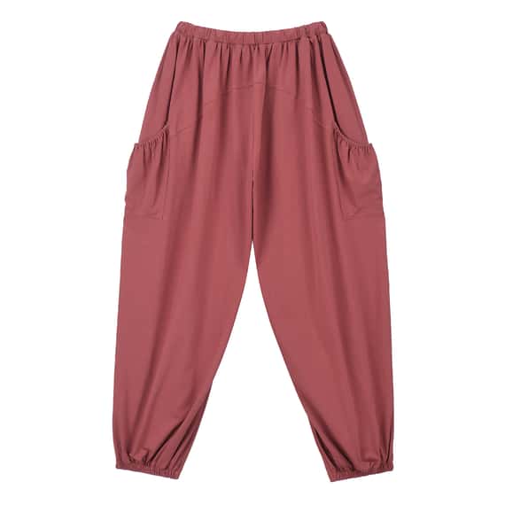 Dhyani 雲朵束腳燈籠寬褲 磚紅色 CON131RED