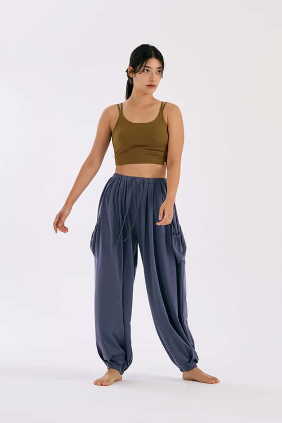 Dhyani 雲朵束腳燈籠寬褲 海洋紫 CON131PUR