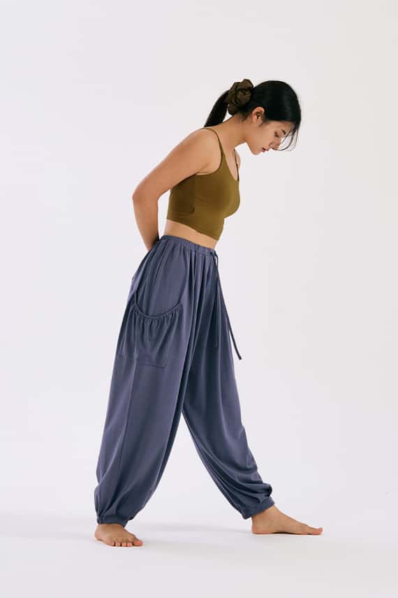 Dhyani 雲朵束腳燈籠寬褲 海洋紫 CON131PUR