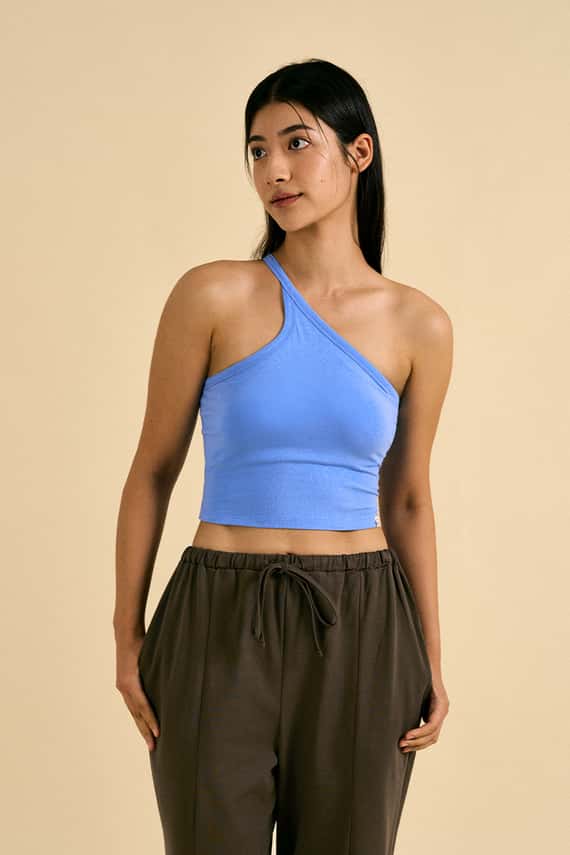 Dhyani 優雅單肩瑜珈內衣 鮮明藍 CON108BLU