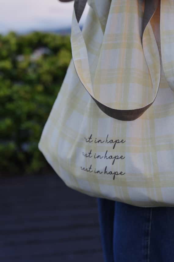 rest in hope 雙面用托特包（附贈內膽包）