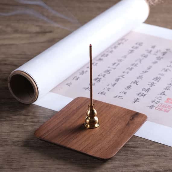 胡桃實木線香座