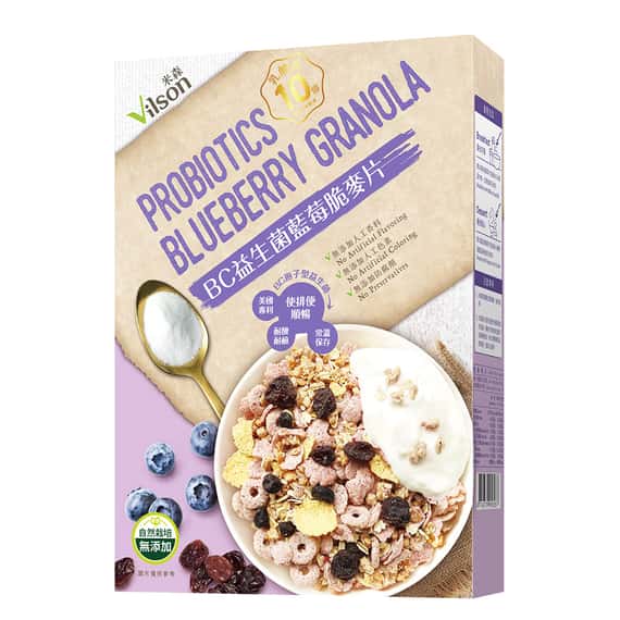 【米森】*期限2026/01/20*BC益生菌藍莓脆麥片 (300g/盒)