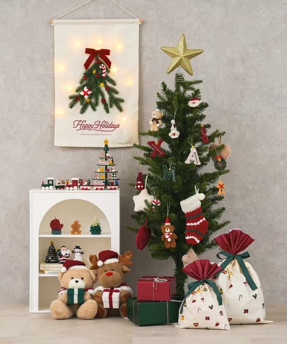 【日本3COINS】發光立體掛毯／聖誕節