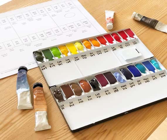 26色選色調色盤｜Ariselin Design 水彩道具 ｜