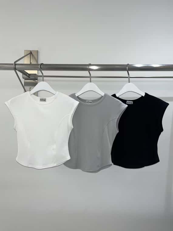 舒服軟綿圓弧設計背心