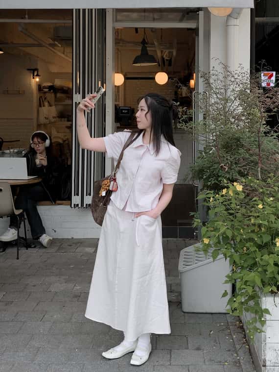 夏日棉麻附腰帶長裙（成套優惠）