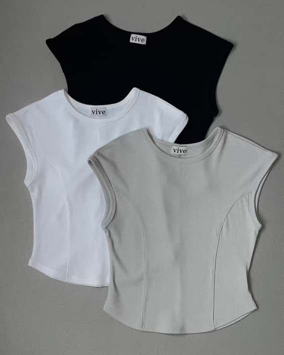 舒服軟綿圓弧設計背心