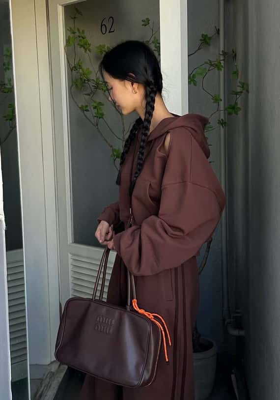 挖空設計雙拉鍊連帽外套