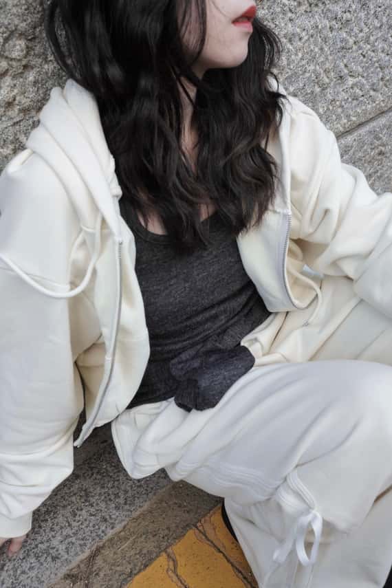 挖空設計雙拉鍊連帽外套