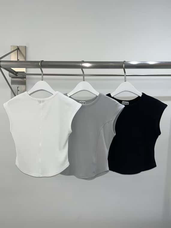 舒服軟綿圓弧設計背心