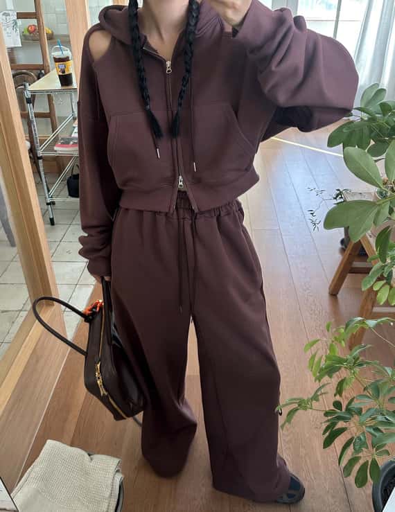 挖空設計雙拉鍊連帽外套