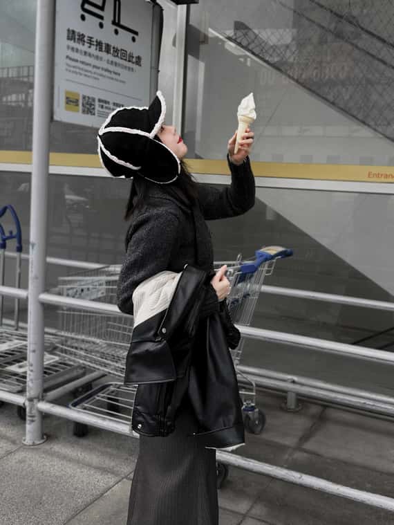 熱賣款QQ羊羔毛小臉飛行帽