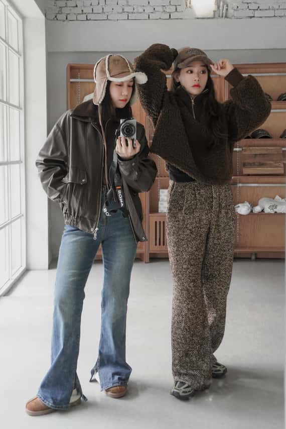 熱賣款QQ羊羔毛小臉飛行帽