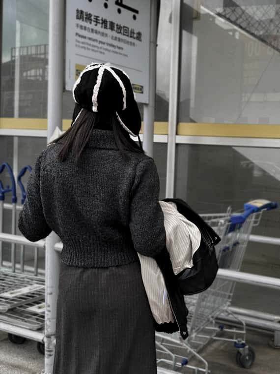 熱賣款QQ羊羔毛小臉飛行帽