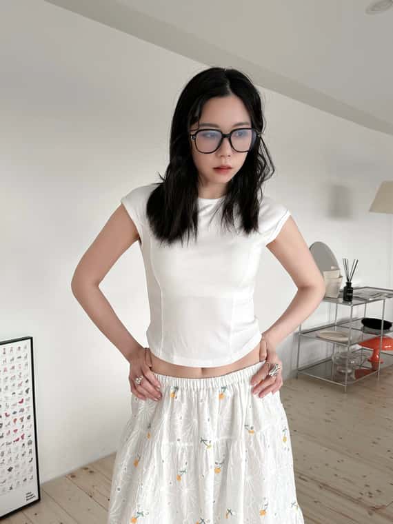 舒服軟綿圓弧設計背心