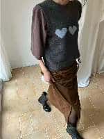 親膚短絨面開衩長裙（成套）