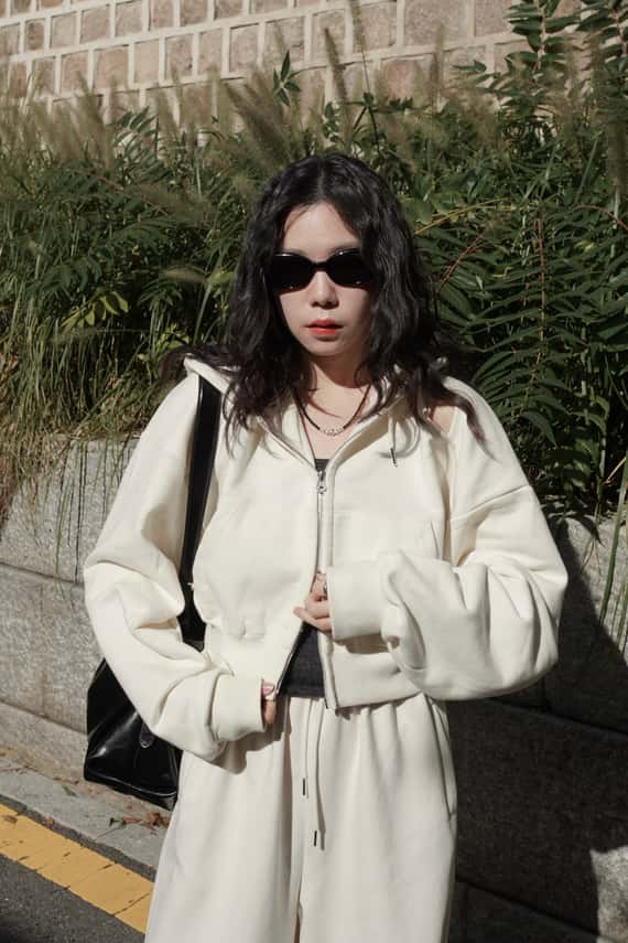 挖空設計雙拉鍊連帽外套