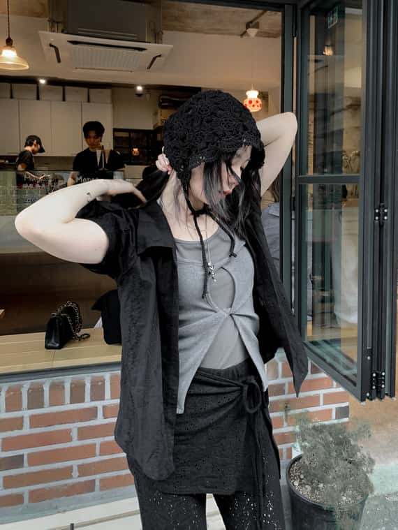 夏日雜誌編織綁帶軟帽