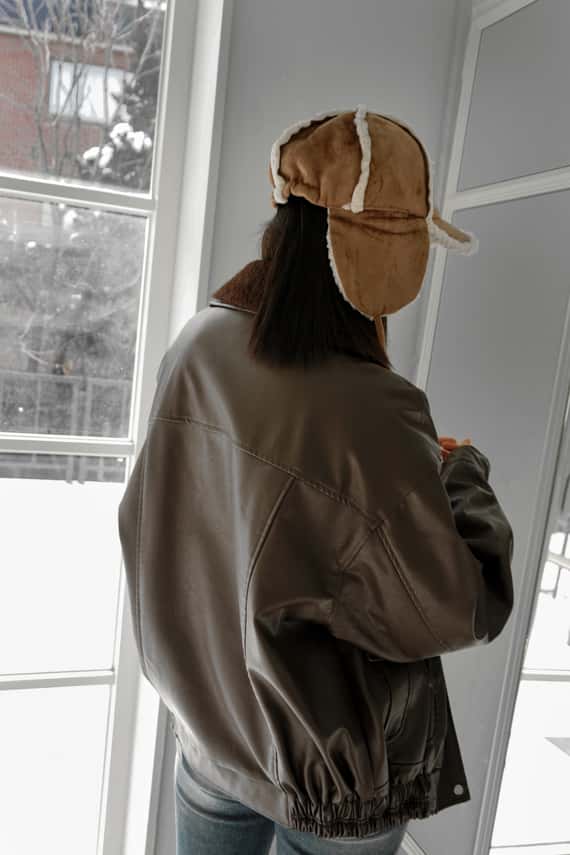 熱賣款QQ羊羔毛小臉飛行帽