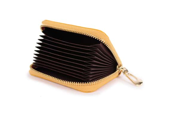 風琴式真皮卡片夾