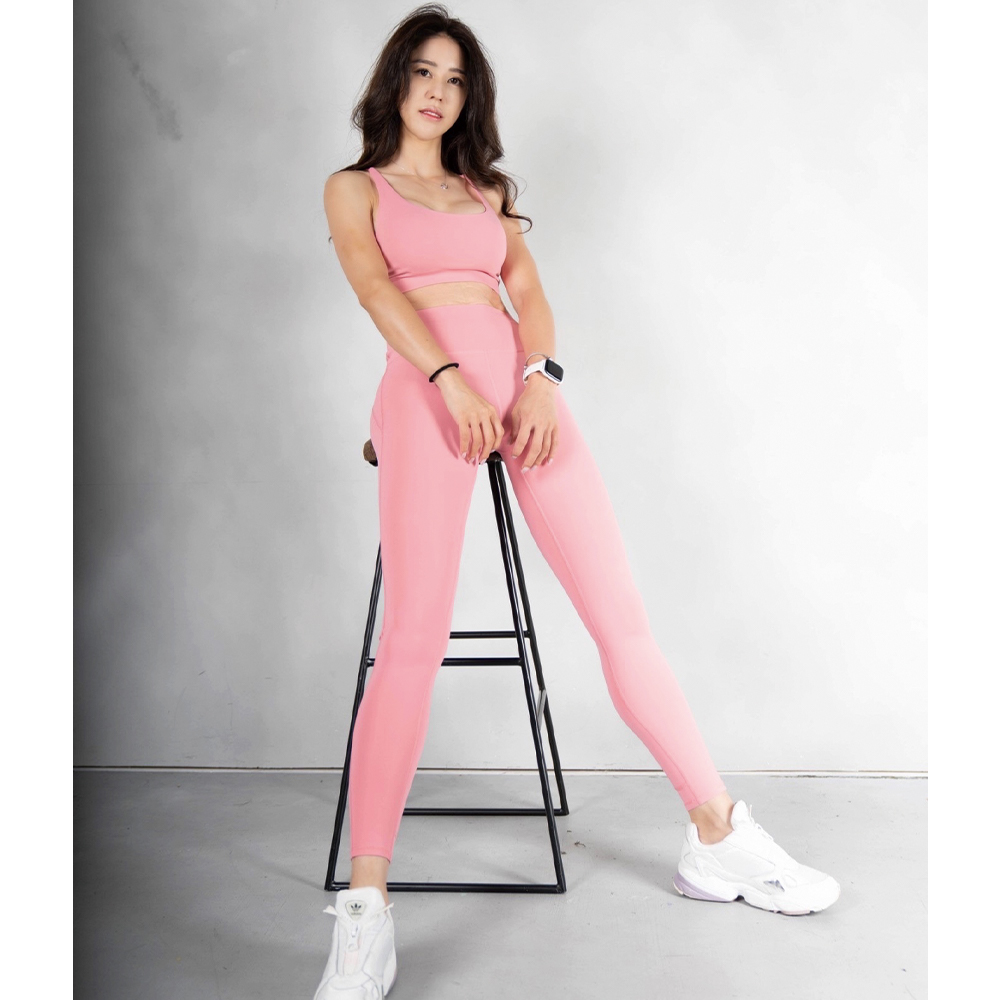 美麗飛高腰超彈九分提臀褲-熱情粉6