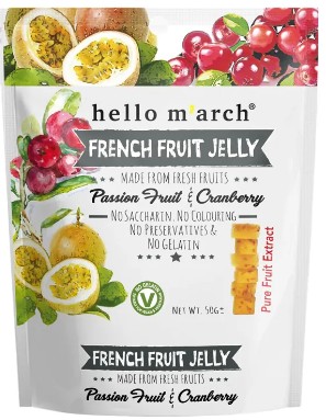 【Hello March】法式水果軟糖 -百香果+ 蔓越莓 50g