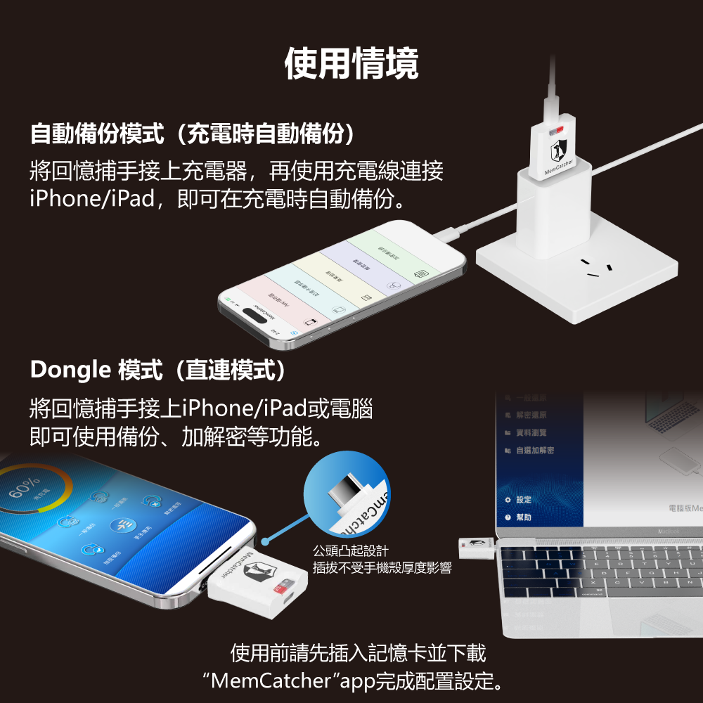 回憶捕手 Link B款-Windows/macOS/iPhone/iPad 跨系統 加密備份豆腐頭5