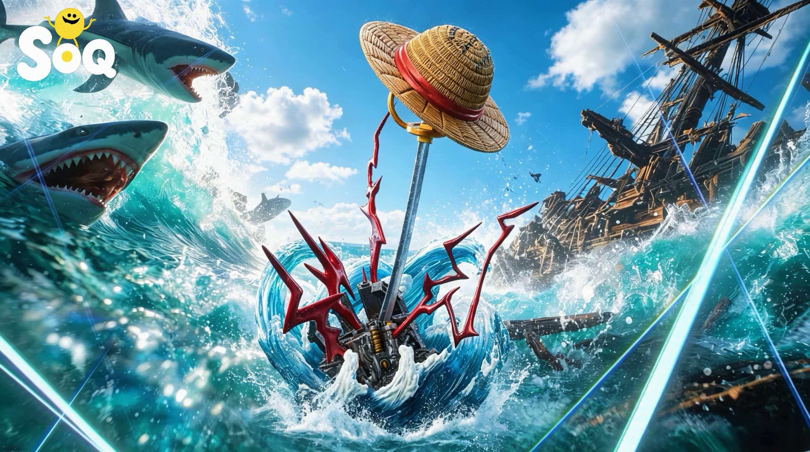 【預購】海賊王 武器擺件系列第一彈 香克斯的劍 X SOQ-Studio2