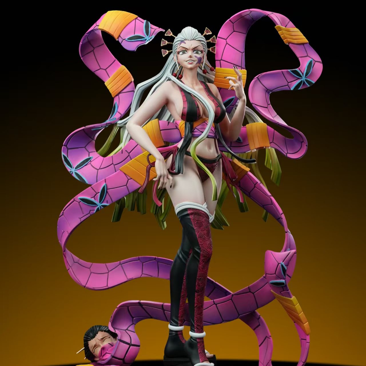 【售罄展示追加請私訊客服@toystationtw】鬼滅之刃 1/6輕型收藏級雕像 上弦系列-墮姬 X Three Percent1