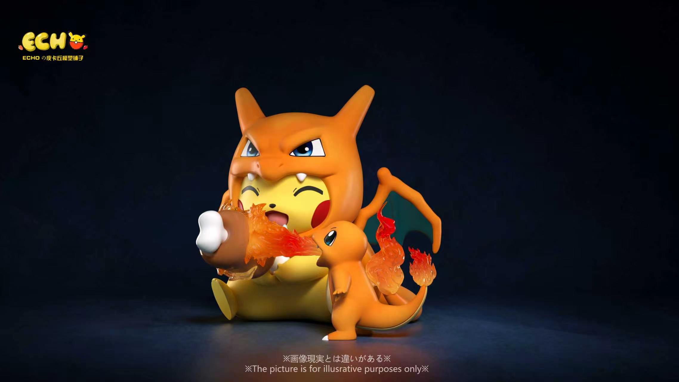 【預購】寶可夢 初代御三家變裝皮卡丘 X ECHO皮卡丘模型鋪子9