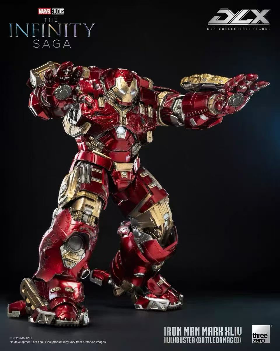 【售罄展示追加請私訊客服@toystationtw】Marvel漫威 DLX鋼鐵人Mark 44 反浩克裝甲 戰損版 3Z09190C0 X Threezero9