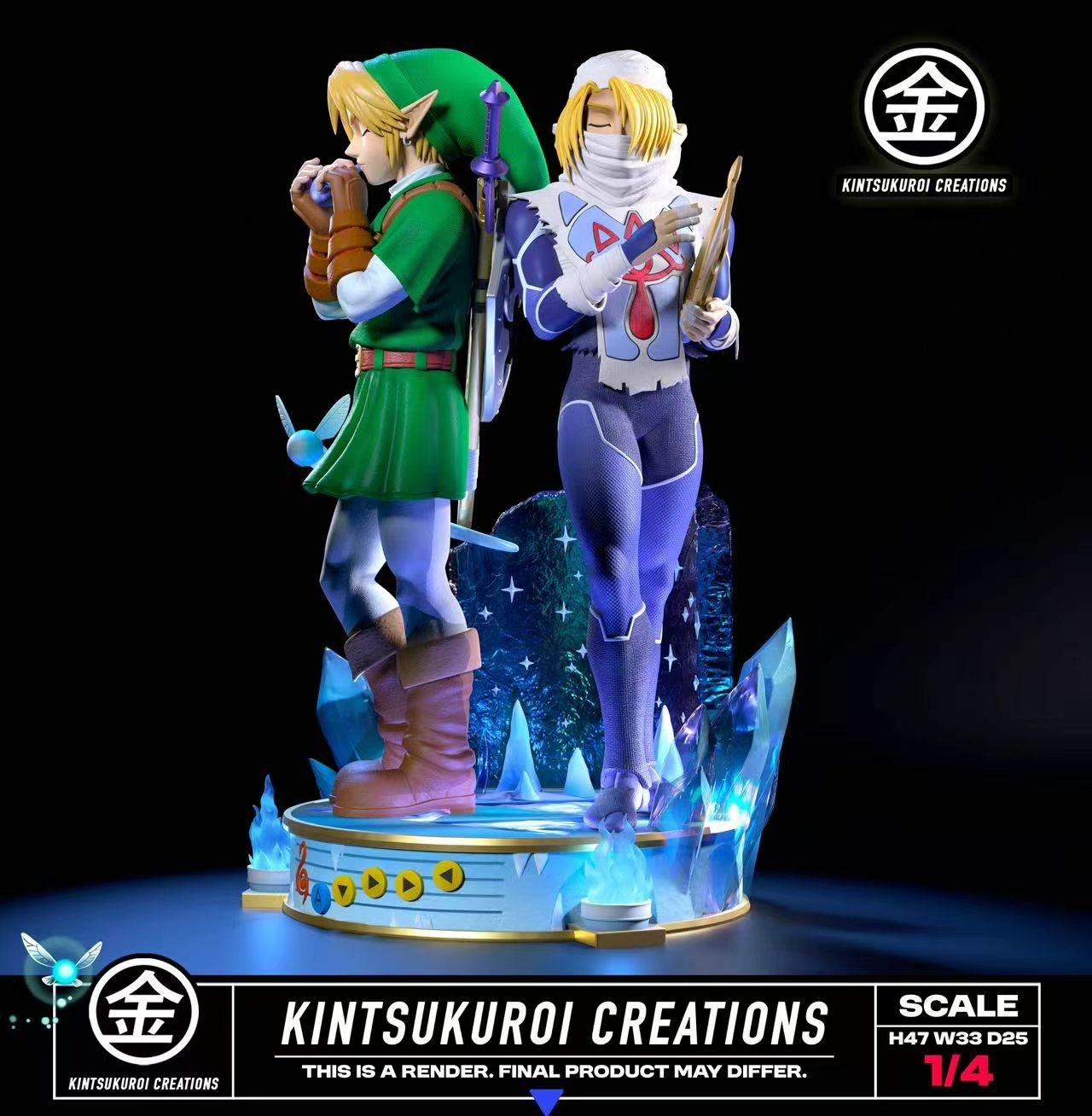 【預購】薩爾達傳說 雙人場景雕像 林克與希克 X KINTSUKUROI CREATIONS2