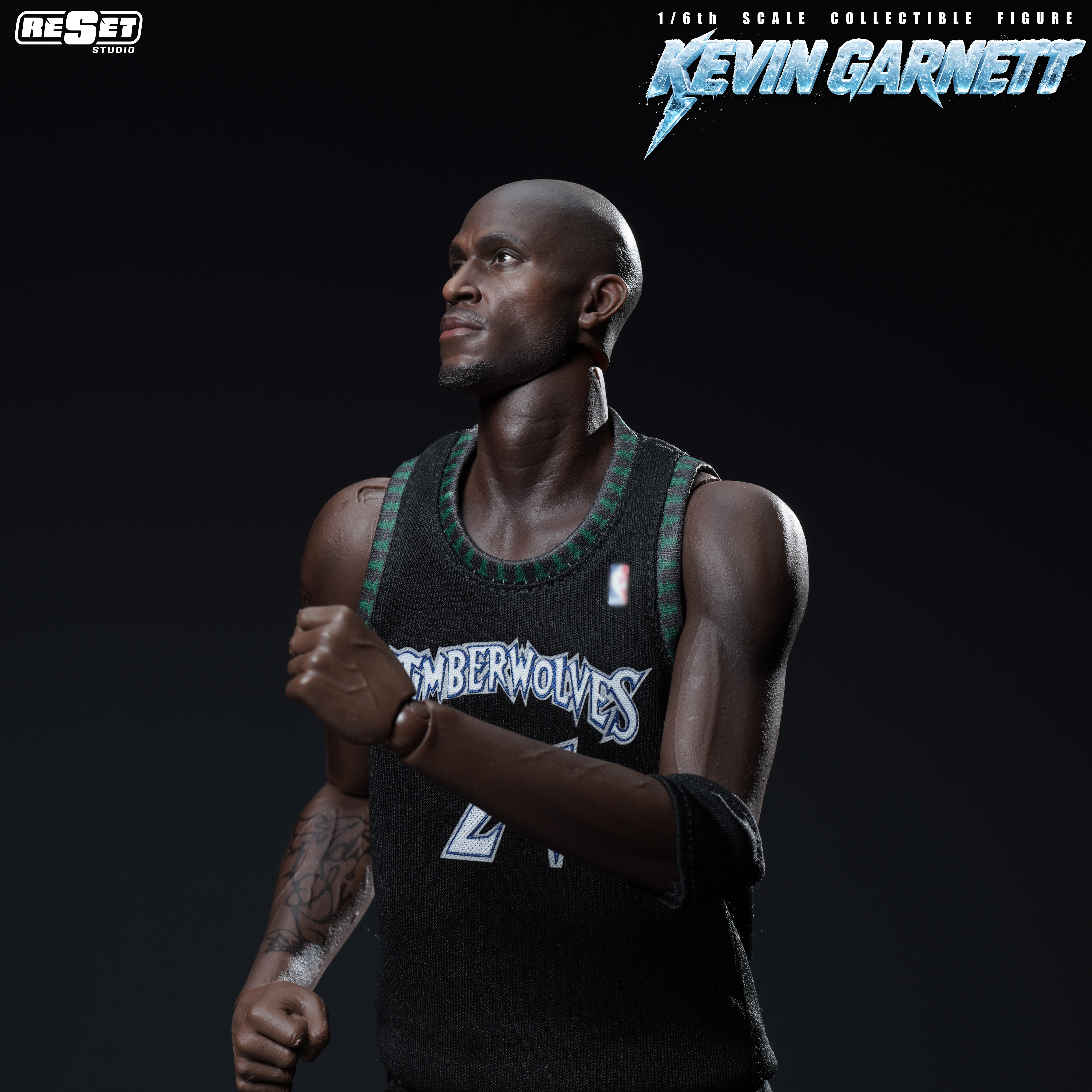 【預購】NBA 1/6收藏級可動人偶套裝 可動眼 森林狼MVP加內特 X Reset-Studio4