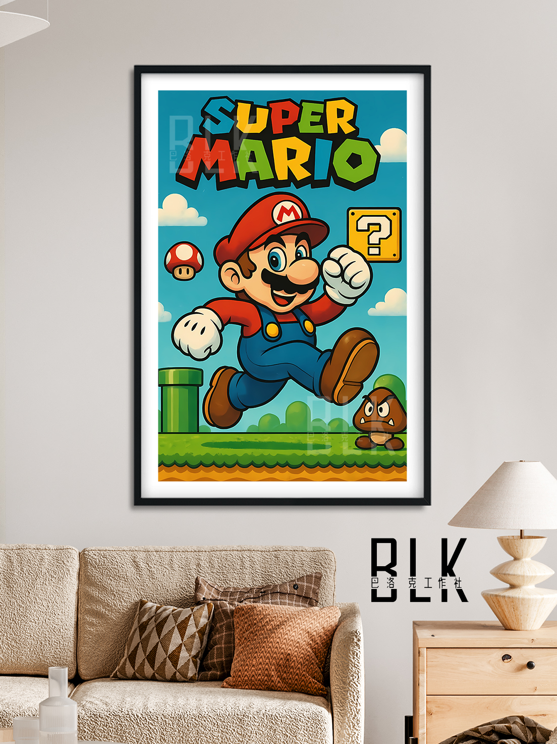 【預購】Super Mario《復古瑪利歐》動漫裝飾畫&冰箱貼 X 巴洛克工作室2