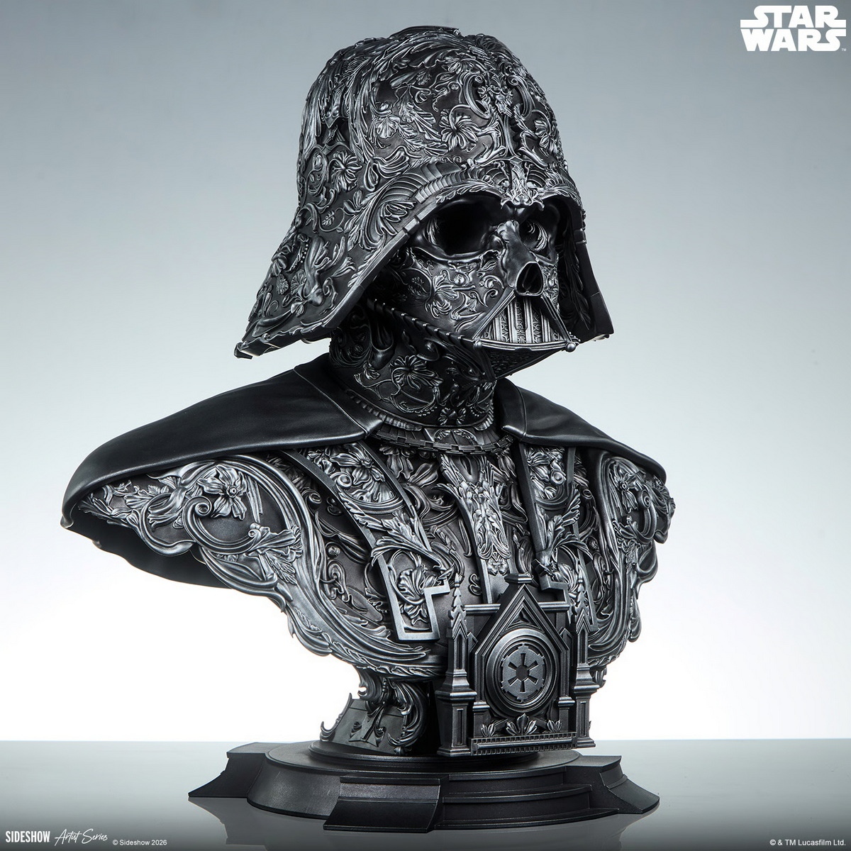 【售罄展示追加請私訊客服@toystationtw】星球大戰 黑武士 Darth Vader 達斯·維達 藝術胸像 200664 X Sideshow12