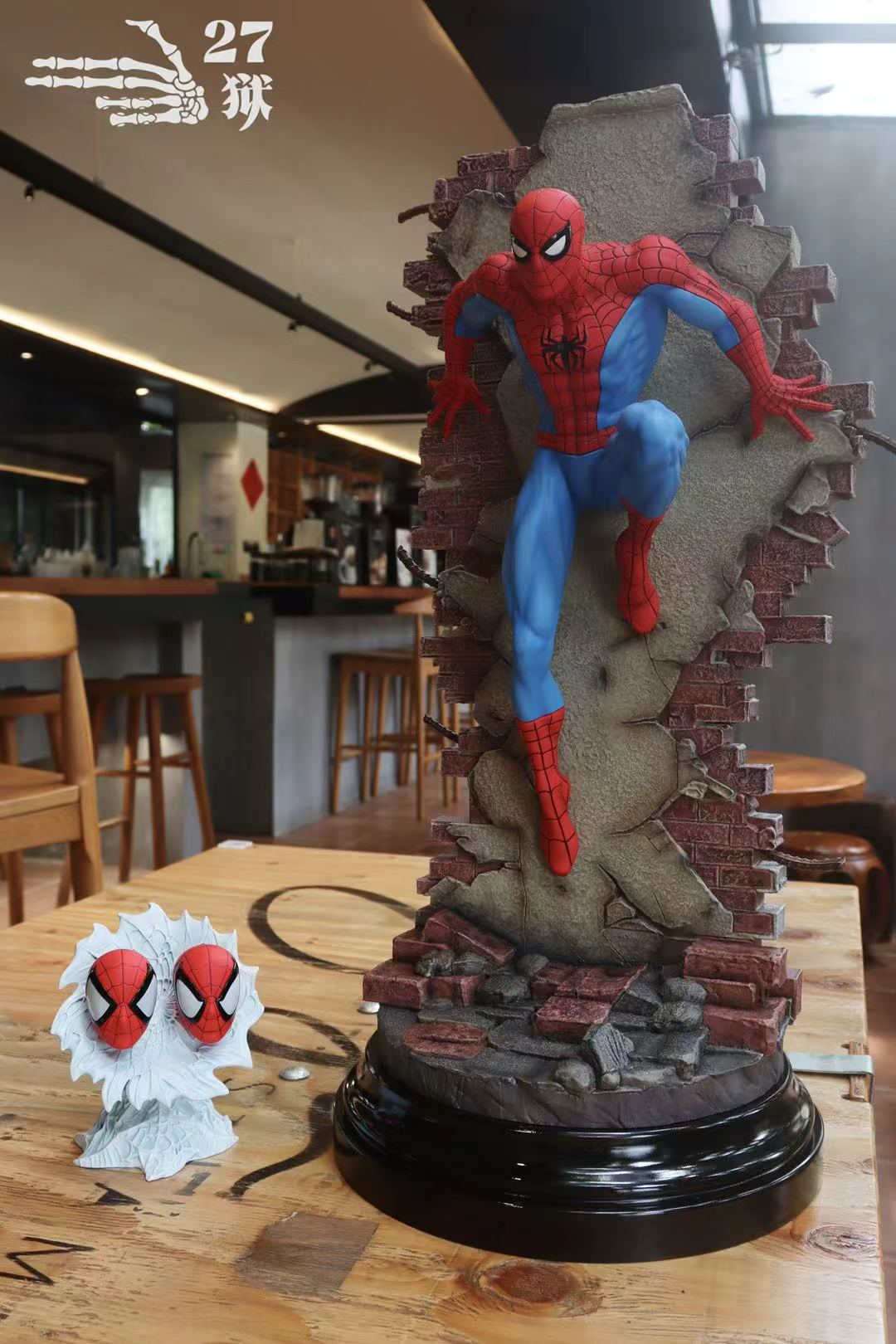 【售罄展示追加請私訊客服@toystationtw】Marvel漫威 壁掛蜘蛛人雕像 X 27獄4