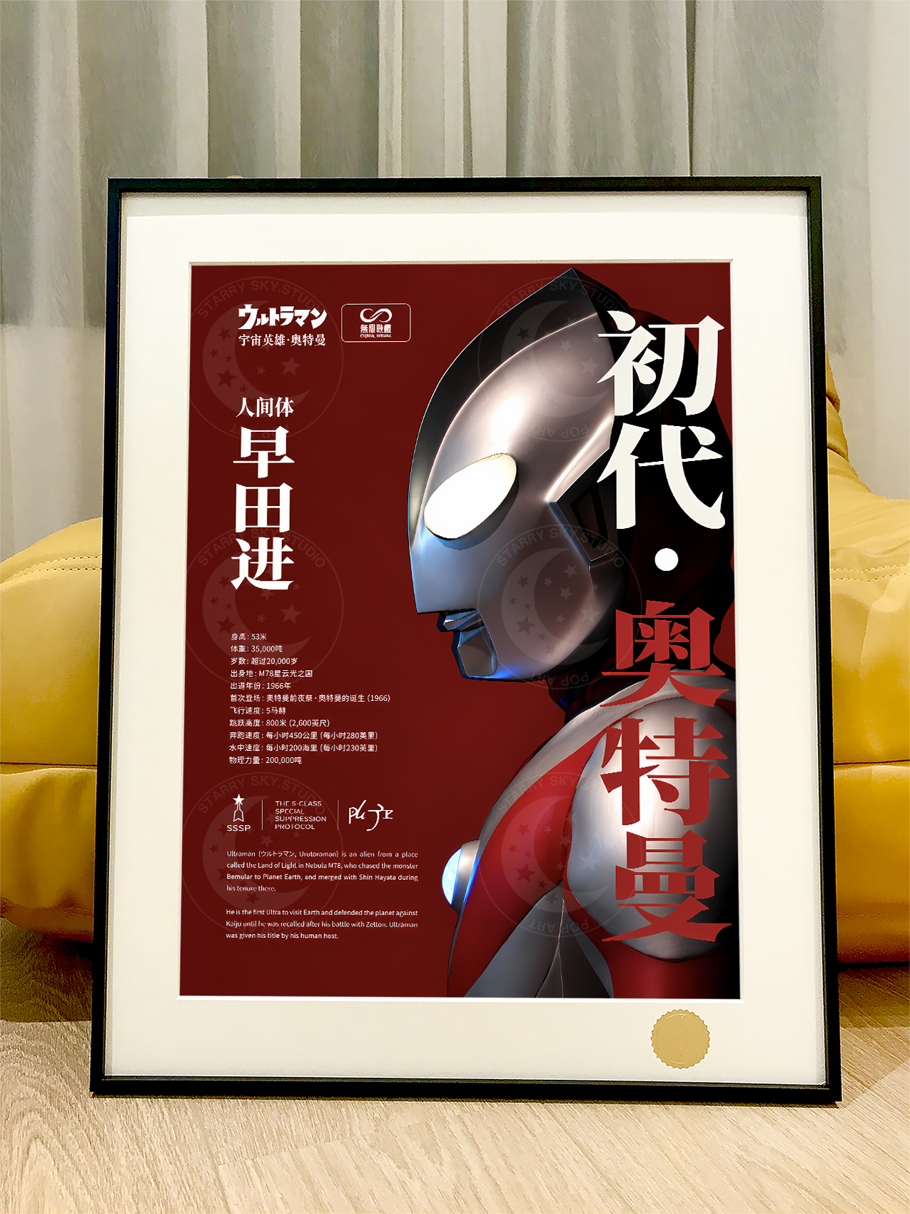 【預購】《昭和系列第一彈:初代奧特曼昭》裝飾畫 X 星空工作室3
