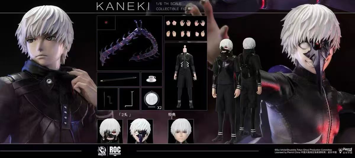 【售罄展示追加請私訊客服@toystationtw】東京喰種 1/6可動人偶 戰鬥服Ver. ROC-025 金木研 X Rocket Toys+皮樂中國 正版授權2