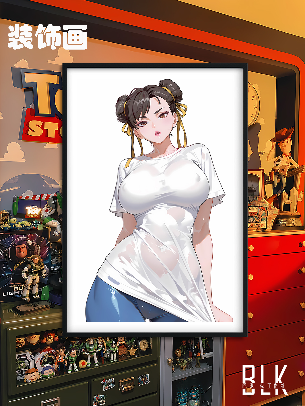 【預購】街頭霸王《白色春麗》動漫裝飾畫&冰箱貼 X 巴洛克工作室4
