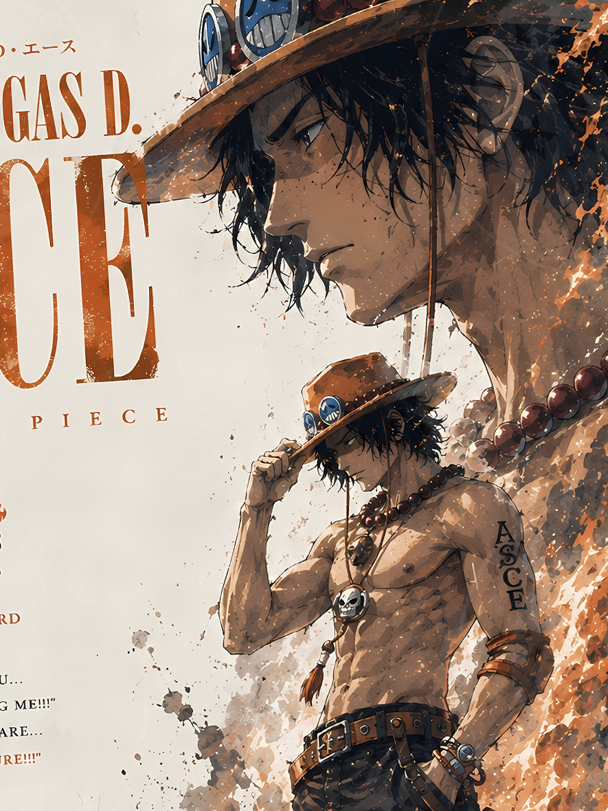 【預購】海賊王《ACE》動漫裝飾畫 X 星空工作室5