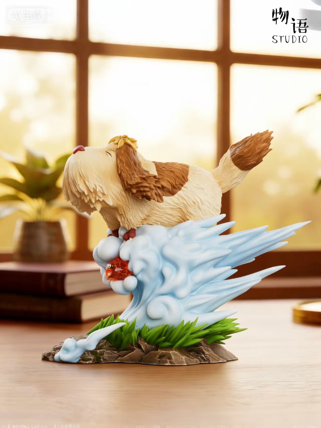 【預購】宮崎駿 桌面系列09 卡西法與茵茵狗飛行記 X 物語工作室5